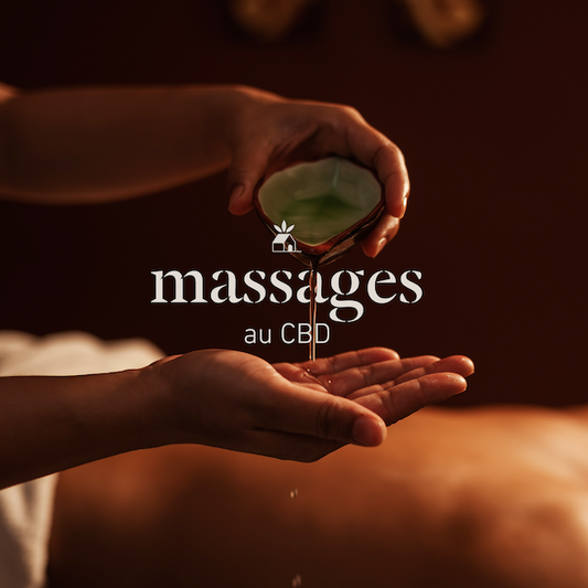 Massage décontractant avec de l'huile de CBD